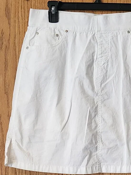 JAG JEANS On The Go Mid-Rise Skort White - Sz 8 - NEW - Picture 4 of 8